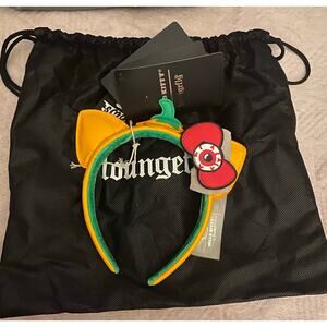 NWT LOUNGEFLY Sanrio HALLOWEEN Goth Pumpkin HELLO KITTY Ears Punk HEADBAND